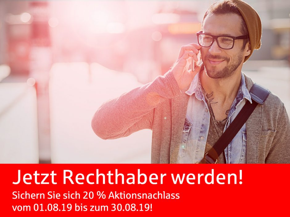 Jetzt Rechthaber werden und 20% sparen!